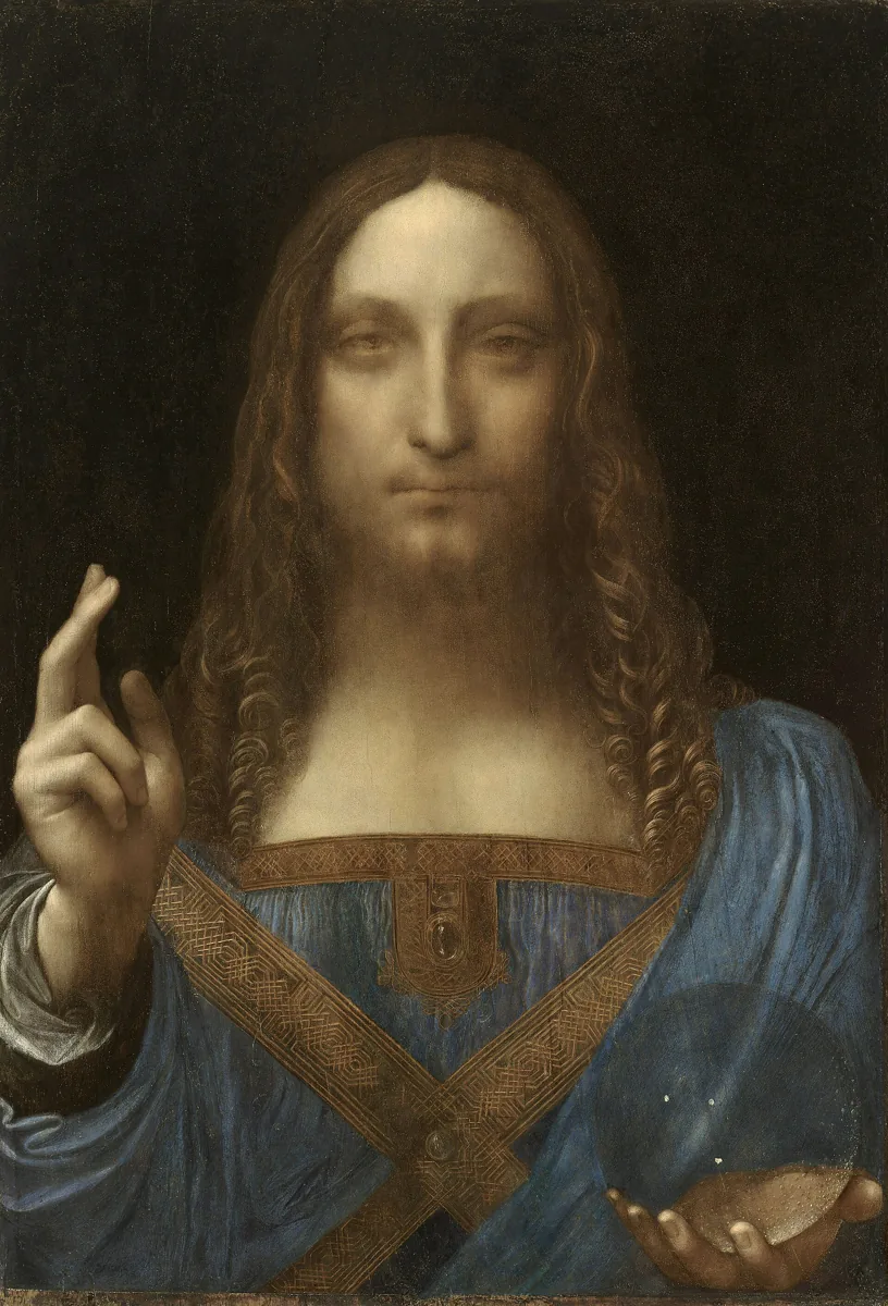 Leonardo da Vinci, Salvator Mundi, via Wikimedia Commons